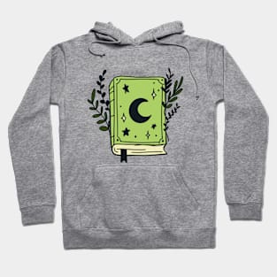 Spells Moon Book - Aesthetic Illustration Hoodie